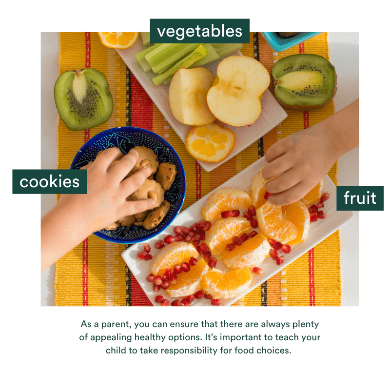 Variety food children insentials